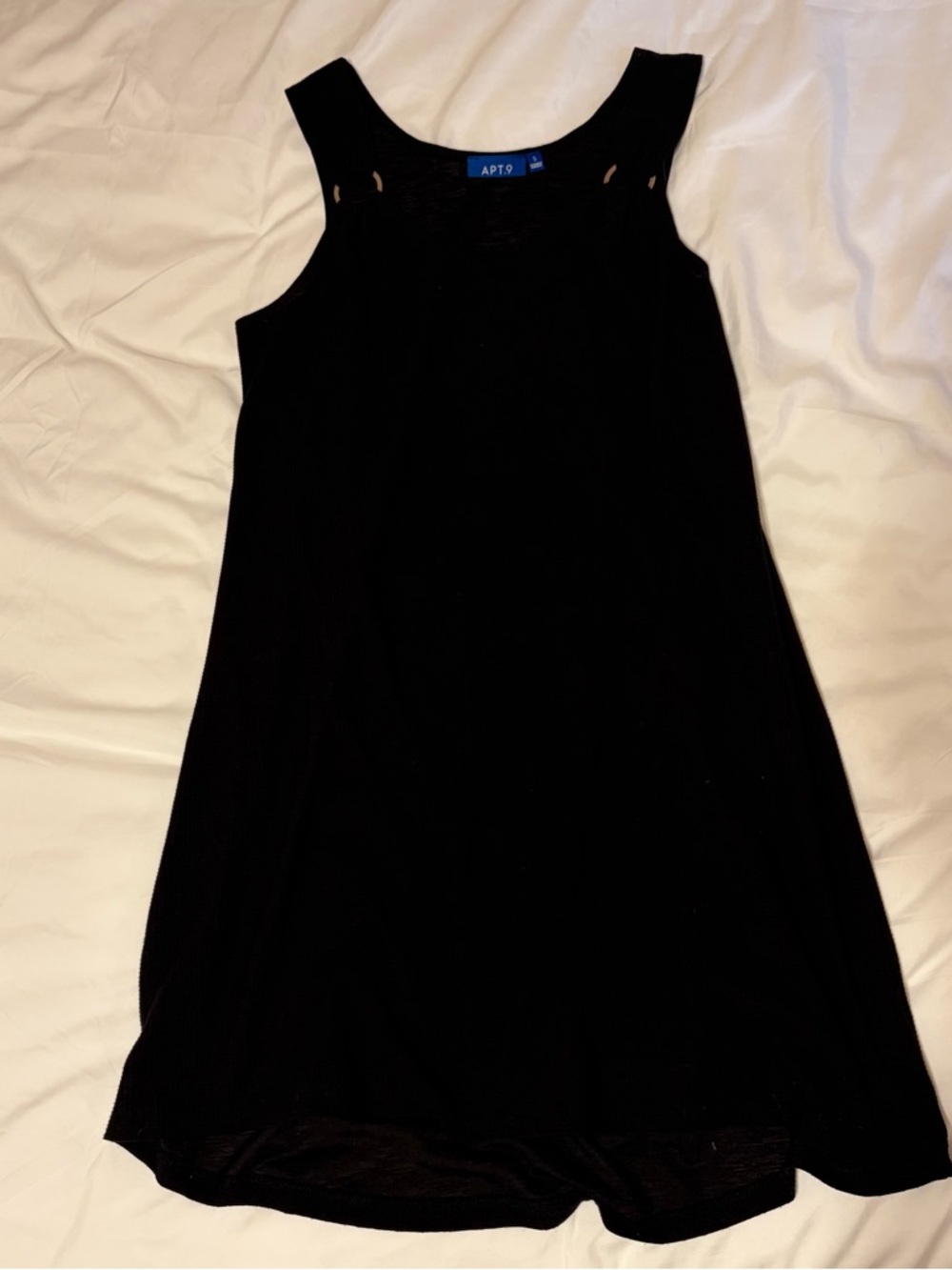 Apt. 9 Black Sleeveless Swim Coverup Dress